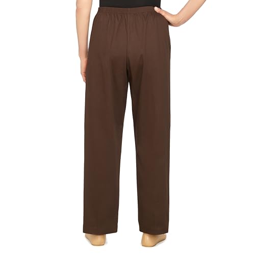 Alfred Dunner Women's Size Plus-sizewomen's Soft Twill Mid-Rise Fit Straight Leg Regular Length Casual Pant3