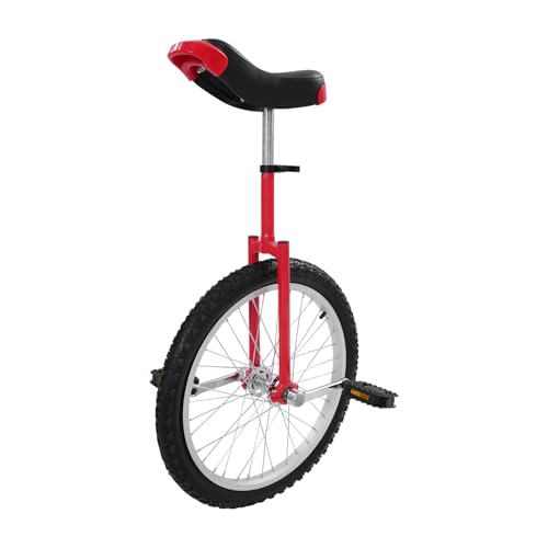Image of DYNAMI Unicycle with Excellent Steel Frame,Leakproof Tire,Adjustable Height,Curved PU Seat,Mute Bearing,Anti-Slip Designs,for Outdoor Sports Fitness Exercise
