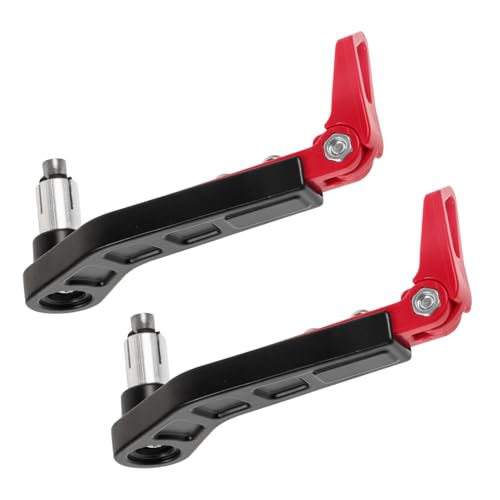 OUNONA 1 Par Arco Protector de Mano para Motocicleta motoazadas motopico Accesorio apretones Scooters electricos Parte de la Protector de Manillar Universal aleación de Aluminio Rojo