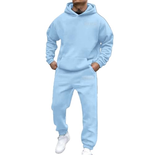 Sweat à capuche ensemble homme bleu taille S tenue de jogging sport