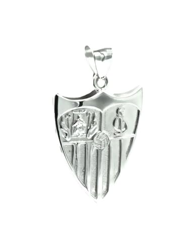 Colgante Oficial plata escudo Sevilla FC collar joya futbolística para seguidores