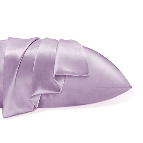 Bedelite Satin Silk Pillowcase For Hair And Skin, Lavender Pillow Cases Standard Size Set Of 2 Pack, Super Soft Pillow Case With Envelope Closure (20X26 Inches) #TOP6