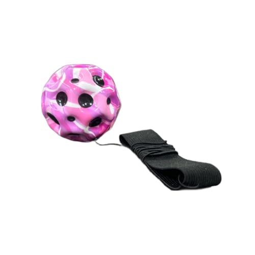 Image of Knick Knack Moon Ball Super High Bounce and Pop Sounds Easy to Grip and Catch, String Rubber Rebound Ball Wrist Band Toy for Kids & Adults (Random Color) (Pack of 1), Exercise & Fitness, Multi Color