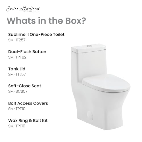 Swiss Madison SM-1T257 Sublime Ii Compact 24 Inch Length One Piece Toilet Dual Flush 1.1/1.6 Gpf thumb #9