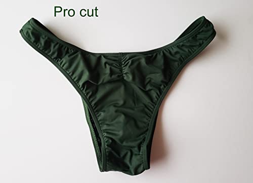 Amber Competition Bikinis NPC,IFBB,WBFF Men's Bodybuilding Posing Trunks/Posing Fitness Suit - Army Green Color3