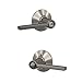 Schlage F51A LAT 619 Latitude Lever Keyed Entry Lock, Satin Nickel