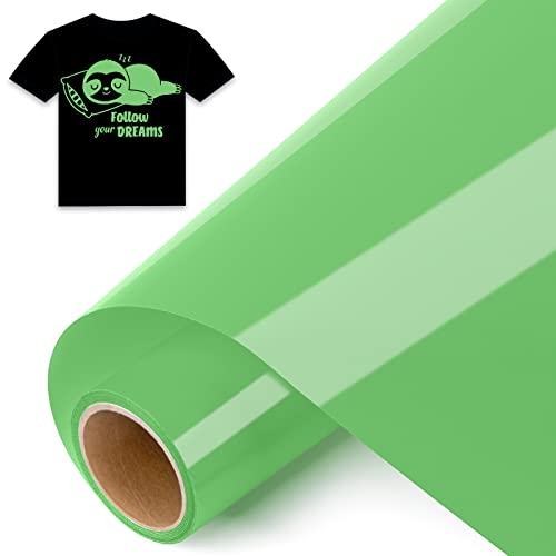 IModeur 8 Ft Rouleau Vinyle Thermocollant Vert - 30,5 x 244 cm flex thermocollant Vert pour Silhouette Cameo, vêtements, bonnets, pantalons, autres tissus