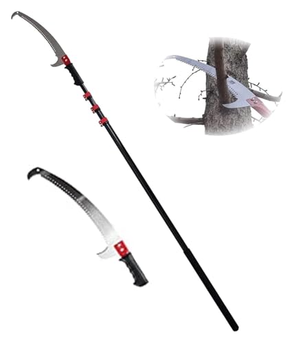 高枝切りノコギリ, 高枝ノコギリ, ロングリーチポール剪定鋸、伸縮式ツリーポール剪定機、手動ツリーブランチ剪定機