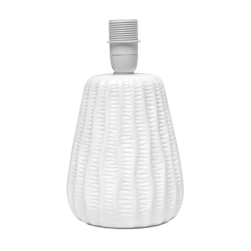 Simple Designs LT1138-OFF 11.02 Inch Traditional Mini Modern Ceramic Texture Pastel Accent Bedside Table Desk Lamp W Matching Fabric Shade thumb #8
