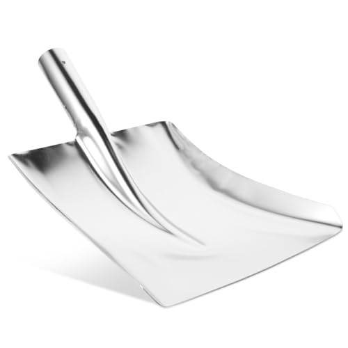 ibasenice Pala Metálica Cuadrada Resistente para Limpieza Doméstica y Eliminación De Nieve Herramienta Duradera para Recogida De Basura y Mantenimiento Exterior Invierno