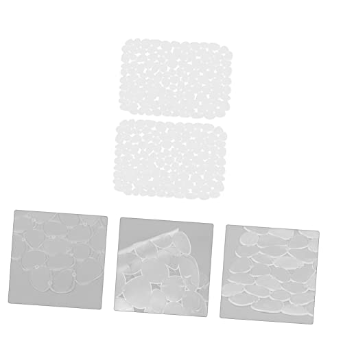 Mat de drenaje de cocina antideslizante protector transparente de PVC 2 uds 8