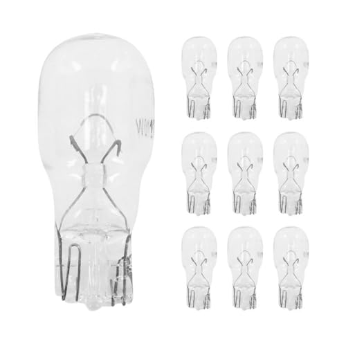 cyclingcolors 10x bombilla 12V 10W T13 W2.1x9.5D lampara luz luces bombillas wedge coche moto ciclomotore scooter, transparente