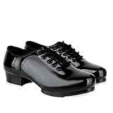 タップダンスシューズ、レースアップタップダンスシューズ、女の子用タップシューズ、子供用タップシューズ、ユニセックス大人用シンクタップダンスシューズ、メンズタップシューズ、快適、明るいレザー、ストラップ、女の子、子供、女性、大人用