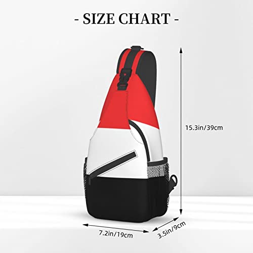 Mochila bandolera unisex con bandera y diseño moderno miniatura 4