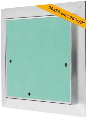 Proxinova Revisionsklappe Trockenbau 50x50 cm aus Aluminium – Abnehmbare Revisionstür und Wartungsklappe für Wand und Decke | Sicherungskastendeckel Verdeckt Drähte, Meter und Rohr