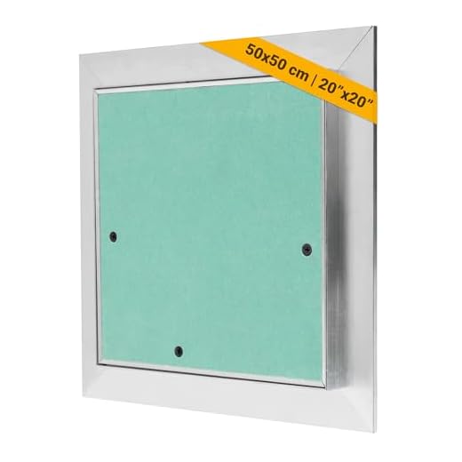 Proxinova Revisionsklappe Trockenbau 50x50 cm aus Aluminium – Abnehmbare Revisionstür und Wartungsklappe für Wand und Decke | Sicherungskastendeckel Verdeckt Drähte, Meter und Rohre