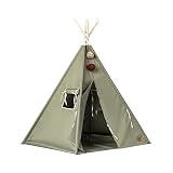 MyDeer, Tipi Zelt für Kinder, Kinderzelt, Wasserdicht Set Indianerzelt für Kinder Outdoor und Indoor, Jungen Mädchen (Army Green)