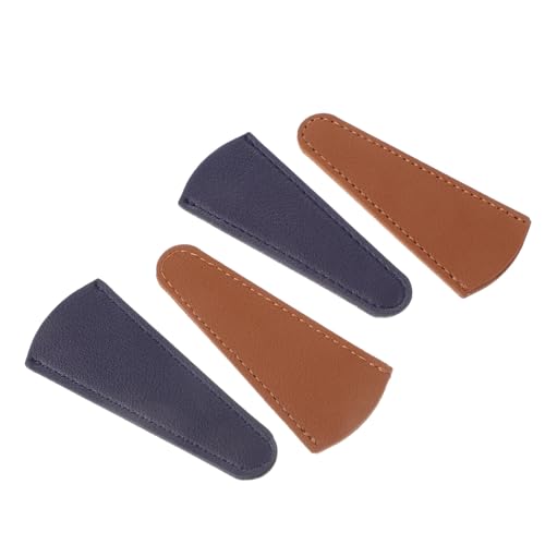 YOSADIER 4個 レザー製はさみカバー 軽量コンパクトで収納簡単 刺繍や裁縫はさみ保護用 眉毛や爪切りにも対応 に