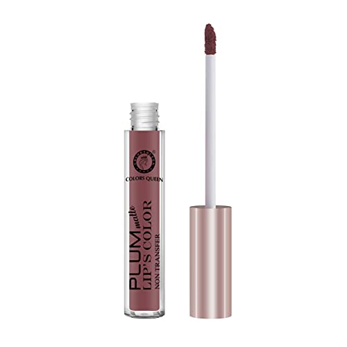 Image of Colors Queen Plum Matte Non Transfer, Water Proof, Liquid Lipstick Queen Nude 7 ml