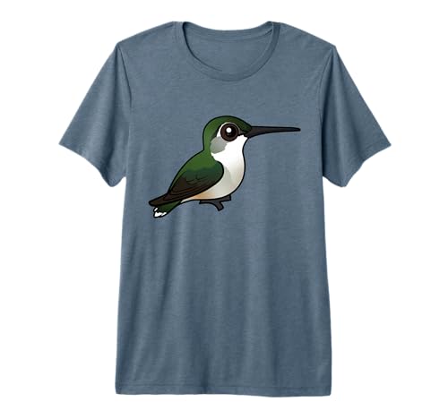Cute Cartoon Ruby-throated Hummingbird Birdorable Female Premium Tri-blend T-Shirt