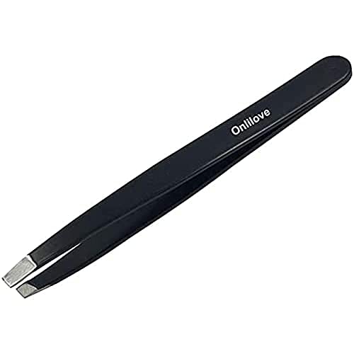 Onlylove Pinzette aus Edelstahl, schräg, Schwarz Cover