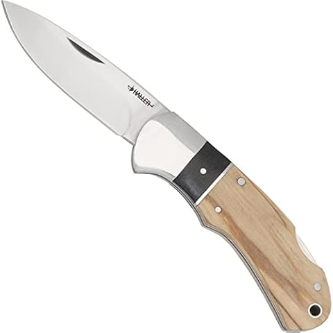 Haller Taschenmesser Olivenholz/Micarta Back Lock 7 cm Klinge Cover
