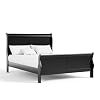 Furniture of America Arabella Traditional Wood Queen Bed Frame with Headboard and Footboard Elegant Sleigh Design Bedframe for Bedroom Guest Room Easy Assembly Box Spring Required Black