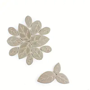 Sai Mosaic Art Mix Size Taupe Floral Ceramic Mosaic Tiles 100 Gm Pack.