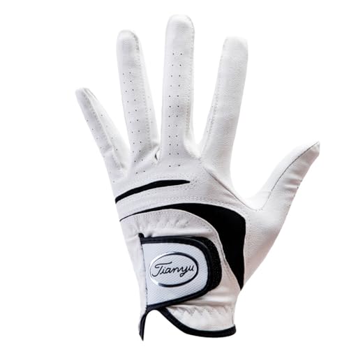 Gant de golf pour hommes respirant en cuir blanc parfait pour le parcours