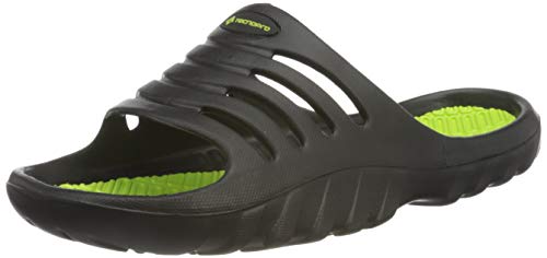 Tecnopro Herren Badeslipper Pamplona Slingback Sandalen, Schwarz (Schwarz/Grün 000), 45 EU