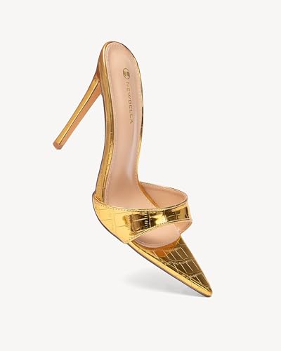 Women's Rhinestone High Heel Sandals - Slim Pointed Open Toe Stilettos for Summer & Evening Parties3