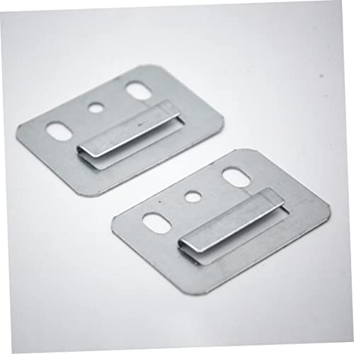 Image of CANIGHT 100pcs Wall Buckle Parts Flush Mount Brackets Picture Hanger Wpc Wall Panel Buckle French Cleat Hanger Z Clips Connector Dresser Mirror Brackets Flange Fixing Screw Stainless Steel