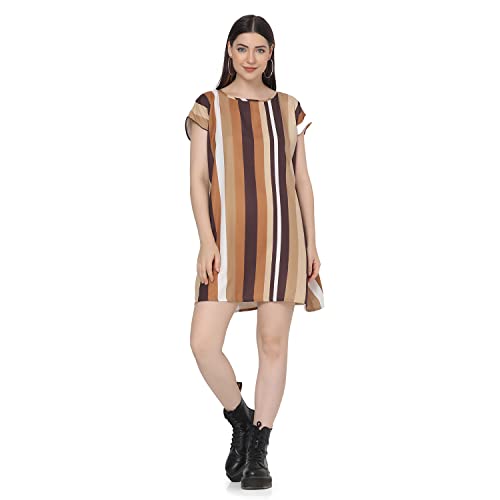 Image of DHRUVI TRENDZ Women's Knee-Length Dress | One Piece Dress for Women | Dresses for Women | Trendi Dress for Women | Dress