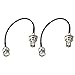 Rebower RG174 Coaxial Cables BNC Male to BNC Female Bulkhead, [for Video Signal Transmission]- 0.5Feet / 50 Ohm/Black / 2Pcs