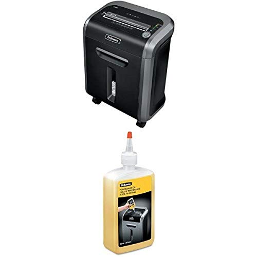 Fellowes Powershred 79Ci 100% Jam Proof 16-Sheet Cross-Cut Heavy Duty Paper Shredder (3227901) and Fellowes Powershred Performance Shredder Oil, 12 oz. Extended Nozzle Bottle (35250) Bundle