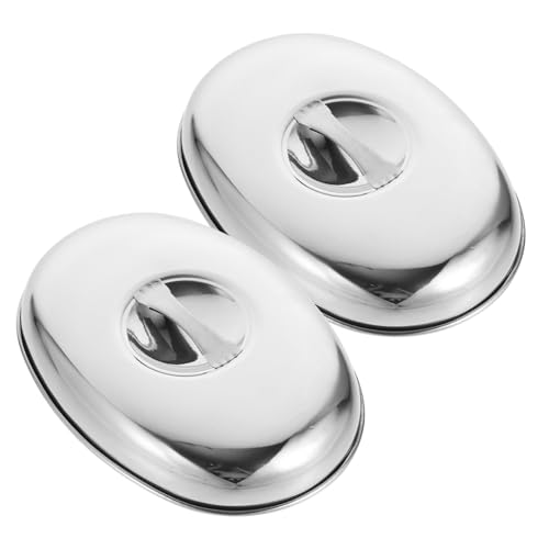 DIYEAH Cubierta de Acero Inoxidable para Alimentos con Asa Tapa Multiusos para Bistec y Hamburguesas Protector de Comida para Cocina y Restaurante