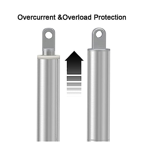Actuador lineal de 12V y 200mm para elevar compuertas con motor de 700N 7
