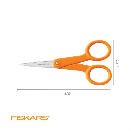 Fiskars 194810-1011 Premier No. 5 Micro-Tip Orange-Handled Fabric Scissors thumb #3