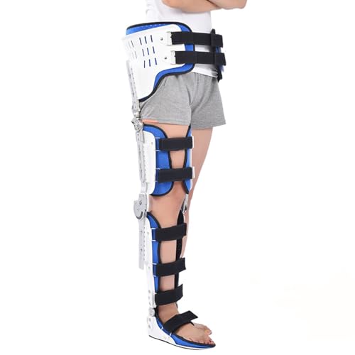 asdchZen Ortesis Ortopédica De Cadera con Bisagras Ajustables para Cadera, Rodilla, Tobillo Y Pie, con Botas para Caminar para Equipo De Rehabilitación De Fracturas De Cadera, Izquierda Y Derecha.