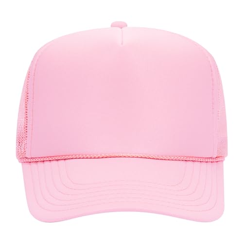 Image of OTTO Polyester Foam Front 5 Panel High Crown Mesh Back Trucker Hats in 97, Bulk, Wholesale