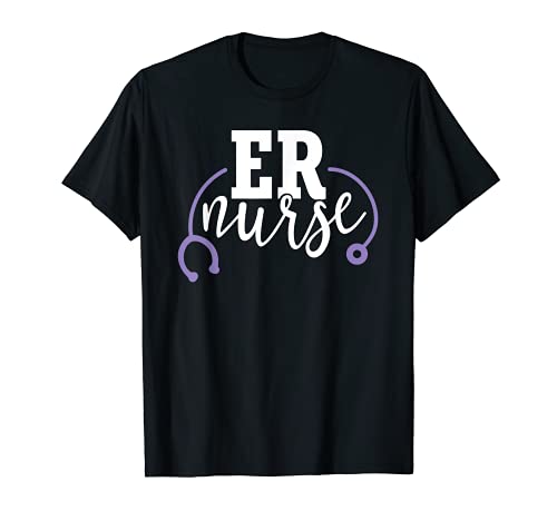 Cute ER enfermera - estetoscopio púrpura - sala de emergencia RN Camiseta