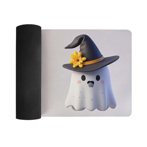 Protector Desk Pad Ghost Witch Hat, caucho blanco grande miniatura 3
