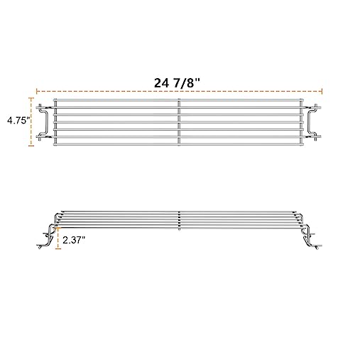 Image of SafBbcue 67027 Warming Rack for Spirit II 3 Burner Grills,for Weber Spirit II E /S-310 /320(2017 & Newer) GS4 Gas Grills,Replacement Parts for Weber Spirit II 300 Series,Stainless Steel