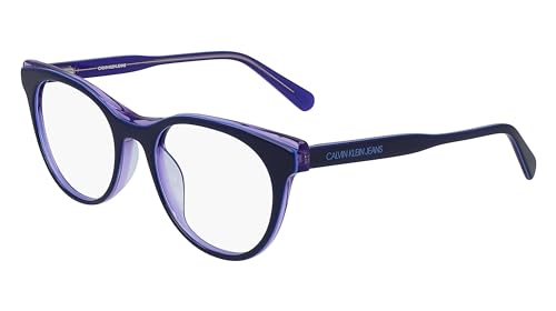 Lunettes Calvin Klein Jeans CKJ19511 408 navy crystal en acétate pour homme bleu violet taille 51