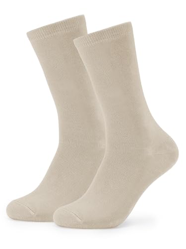 Forony Khaki Dress Socks for Men Bamboo Rayon Anti Odor Moisture Wicking Size 8-13