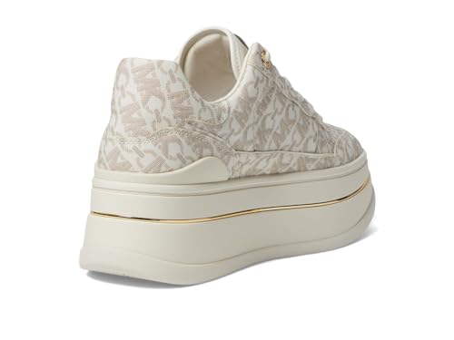 Image of Michael Michael Kors Hayes Lace-Up Shoes for Women - Breathable Textile Lining - Synthetic Outsole - Round Toe Vanilla 6.5 M