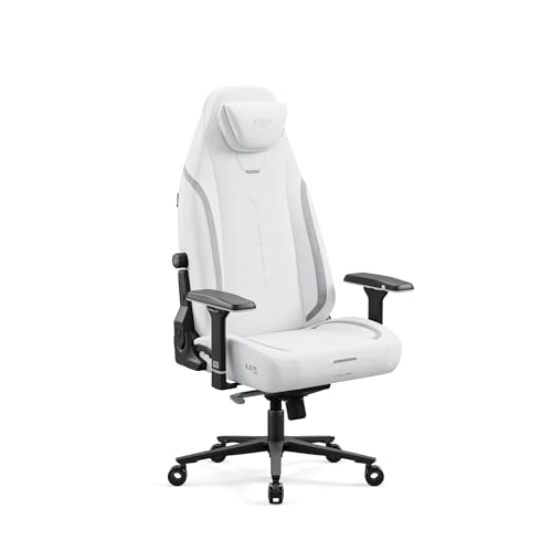 X-Eye Prime Sedia Gaming Ergonomica in Tessuto con Seduta Raffreddante, Poggiatesta Magnetico Memory, Supporto Lombare Regolabile ProSpine, Braccioli 4D e Base in Metallo Ghosted White - Sedia gaming
