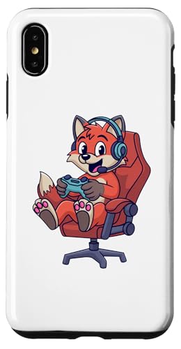 Funny Gamer Red Fox Gaming Video Game Enthusiast Boys Kids �X�}�z�P�[�X iPhone XS Max �p