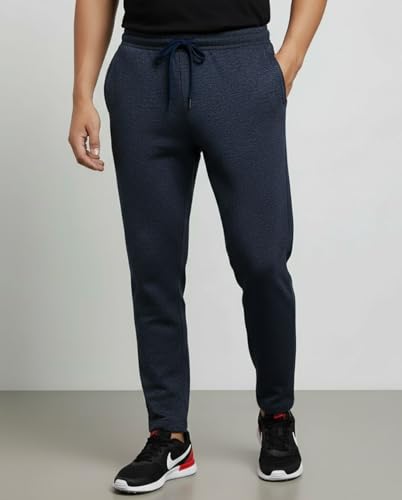 Image of Khakey Men's Black Regular Fit Cotton Plus Size Track Pant|Regular Fit Track Pants|Cotton Trackpant for Men|Solid Trackpants Men Combo