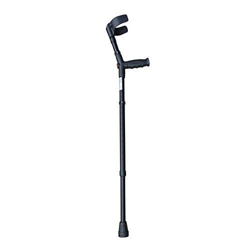 Bastones Muletas para Antebrazo, Muleta Ligera para Brazo: Mango Ajustable, Ergonómico Y Cómodo para La Muñeca, Adultos Estándar Y Altos, Aluminio liviano,Black Lucky Star